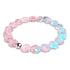 Rosewater | Silver | Firefly Glass Clover Bracelet